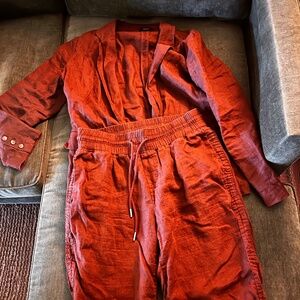 Quince 100% Linen European Suit Jacket and Pants - Size L
